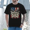 Retro American Flag Baseball Dad Father's Day Men T-Shirt Retro American Flag Baseball Dad Father's Day Men T-Shirt