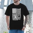 Retro Baseball Dad Us America Flag Fathers Day Men T-Shirt Retro Baseball Dad Us America Flag Fathers Day Men T-Shirt