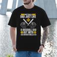 Softball Dad Like a Baseball Dad With Bigger Balls Softball Men T-Shirt