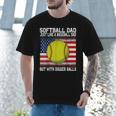 Softball Dad Like a Baseball Dad Father's Day USA Flag Men T-Shirt Softball Dad Like a Baseball Dad Father's Day USA Flag Men T-Shirt