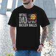 Softball Dad Like A Baseball Dad Retro US Flag Father's Day Men T-Shirt Softball Dad Like A Baseball Dad Retro US Flag Father's Day Men T-Shirt