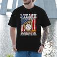 I Teach My Kids To Hit And Steal Baseball Dad American Flag Men T-Shirt I Teach My Kids To Hit And Steal Baseball Dad American Flag Men T-Shirt
