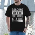 Vintage Coaching My Kids One Pitch At A Time Baseball Dad Men T-Shirt Vintage Coaching My Kids One Pitch At A Time Baseball Dad Men T-Shirt