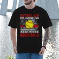 Vintage Softball Dad Like A Baseball Dad US Flag Men T-Shirt Vintage Softball Dad Like A Baseball Dad US Flag Men T-Shirt