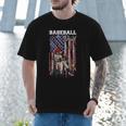 Vintage USA Flag Baseball Player Proud Baseball Dad Men T-Shirt Vintage USA Flag Baseball Player Proud Baseball Dad Men T-Shirt