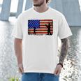 Baseball Coach Baseball Dad American Flag Men T-Shirt