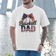 Baseball Dad American Flag Bow Sports Men T-Shirt Baseball Dad American Flag Bow Sports Men T-Shirt