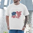 Baseball DAD American Flag Patriotic Father's Day Premium Men T-Shirt Baseball DAD American Flag Patriotic Father's Day Premium Men T-Shirt