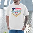 Baseball Dad Ice Cream Drip Father American Flag 4th Of July Men T-Shirt Baseball Dad Ice Cream Drip Father American Flag 4th Of July Men T-Shirt