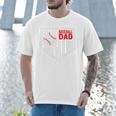 Baseball Dad Men USA American Flag Fathers Day 4th Of July Premium Men T-Shirt