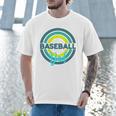 Baseball Dad With Modern Baseball Circles Premium Tri-Blend Men T-Shirt