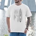 Baseball Dad Silhouette Bat Flag Stars Premium Men T-Shirt Baseball Dad Silhouette Bat Flag Stars Premium Men T-Shirt