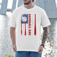 Baseball Dad USA American Flag Father's Day 4th Of July Premium Men T-Shirt Baseball Dad USA American Flag Father's Day 4th Of July Premium Men T-Shirt