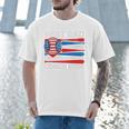 Best Dad Coach Ever Baseball Dad American Flag 4th Of July Premium Men T-Shirt