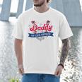 Daddy Of The Rookie Baseball Dad Retro Love Heart Birthday Premium Men T-Shirt