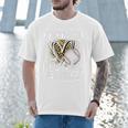 Father Of The Birthday Girl Baseball Dad Leopard Heart Premium Tri-Blend Men T-Shirt