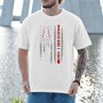 Father's Day USA Flag Patriotic Baseball Dad Premium Men T-Shirt