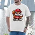 Game Day Baseball Dad Baseball Mam Father's Day Raglan Baseball Tee Men T-Shirt