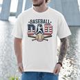 Patriotic Baseball Dad USA Flag American 4th Of July Men T-Shirt Patriotic Baseball Dad USA Flag American 4th Of July Men T-Shirt