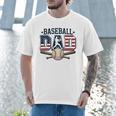 Patriotic Baseball Dad USA Flag American 4th Of July Premium Men T-Shirt Patriotic Baseball Dad USA Flag American 4th Of July Premium Men T-Shirt