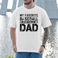 Retro Baseball Dad My Favorite Baseball Player Calls Me Dad Men T-Shirt