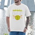 Softball Dad Just Like A Baseball Dad Player Premium Men T-Shirt