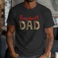 Baseball Dad Camouflage Camo Flag Military Father's Day Men T-Shirt