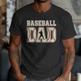 Baseball Dad Distressed Bold Stitch Graphic Sports Father Men T-Shirt Baseball Dad Distressed Bold Stitch Graphic Sports Father Men T-Shirt