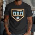 Baseball Dad Ice Cream Drip Home Plate Bat Cool Fathers Day Men T-Shirt Baseball Dad Ice Cream Drip Home Plate Bat Cool Fathers Day Men T-Shirt