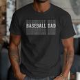 Baseball Dad Layered Text Father Coach Player Men T-Shirt