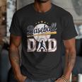 Baseball Dad Player Cool Retro Sports Fan Father's Day Men T-Shirt