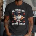 Baseball Dad Saying Hot Dog Gnome Pun For Fathers Day Men T-Shirt