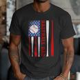 Baseball Dad USA American Flag Father's Day 4th Of July Men T-Shirt Baseball Dad USA American Flag Father's Day 4th Of July Men T-Shirt