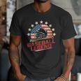 Baseball Dad USA Flag Men T-Shirt