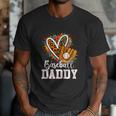 Baseball Daddy Leopard Heart Colorful Men T-Shirt
