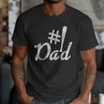 Baseball Player Dad Papa Fathers Day Number One Baseball Dad Men T-Shirt