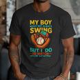 My Boy Might Not Always Swing Baseball Dad Sports Men T-Shirt My Boy Might Not Always Swing Baseball Dad Sports Men T-Shirt