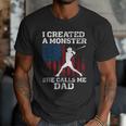 I Created Monster She Calls Me Dad Baseball Dad Men T-Shirt I Created Monster She Calls Me Dad Baseball Dad Men T-Shirt