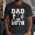 Dad Of Both Gymnastics Baseball Dad Men T-Shirt Dad Of Both Gymnastics Baseball Dad Men T-Shirt