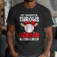 My Daughter Throws Harder Than Your Son Baseball Dads Men T-Shirt My Daughter Throws Harder Than Your Son Baseball Dads Men T-Shirt