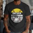 Father Of Ballers Softball Baseball Dad Men T-Shirt Father Of Ballers Softball Baseball Dad Men T-Shirt