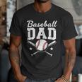 Fathers Cute Vintage Baseball Dad Sport Lovers Batter Player Men T-Shirt