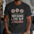 Father's Day Baseball Dad I'm Awesome Just Like My Daughter Men T-Shirt Father's Day Baseball Dad I'm Awesome Just Like My Daughter Men T-Shirt