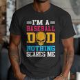 I'm A Baseball Dad Nothing Scares Me Softball Player Men T-Shirt I'm A Baseball Dad Nothing Scares Me Softball Player Men T-Shirt