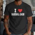 I Love Baseball Dads Awesome Little League Tees Spring Ball Men T-Shirt