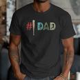 Number One Baseball Dad Father's Day Baseball Player Dad Men T-Shirt