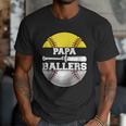 Papa Of Ballers Softball Baseball Dad Men T-Shirt