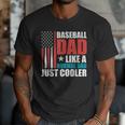 Patriotic Baseball Dad Father's Day American Flag Men T-Shirt