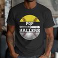 Pop Of Ballers Softball Baseball Dad Men T-Shirt Pop Of Ballers Softball Baseball Dad Men T-Shirt