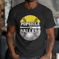 Popsicle Of Ballers Softball Baseball Dad Men T-Shirt Popsicle Of Ballers Softball Baseball Dad Men T-Shirt